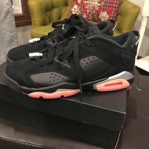 Air Jordan 6 Retro Low GG Black Sunblush 6.5Y